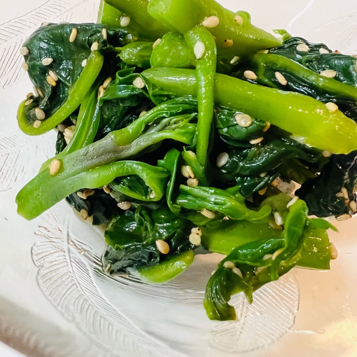 夏に食べたい!つるむらさきのごま和え